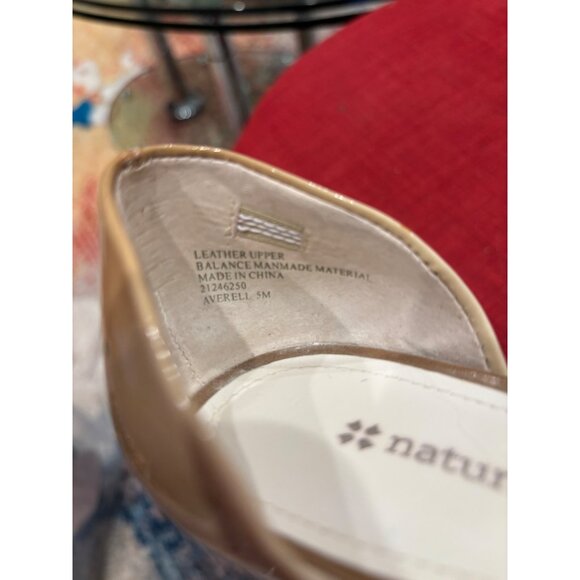 Naturalizer Womens Beige Leather Upper Open Toe Wedge Heels Sz 5M - Picture 5 of 7